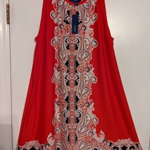 Apt. 9, XL, sleeveless, print dress.